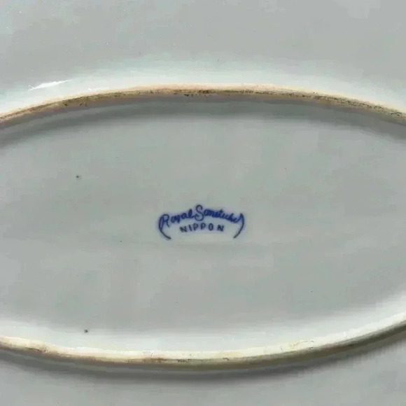 Nippon Royal Sometuke Chinoiserie willow Oval Serving Platter - Picture 4 of 4